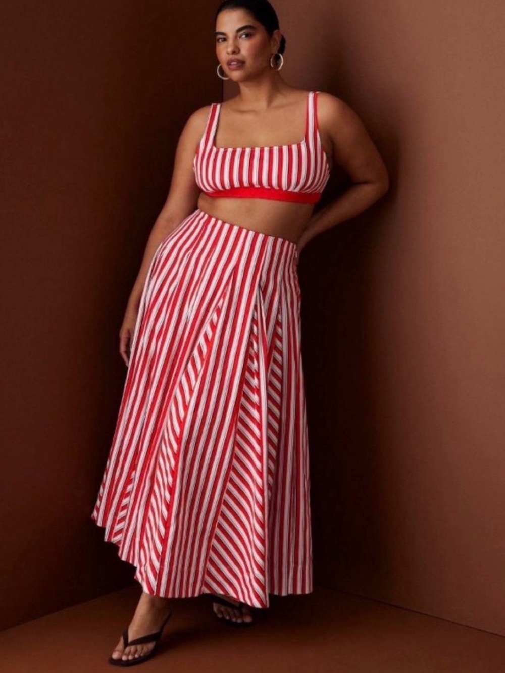 Rosie Assoulin x Target Red Stripe Skirt - 4